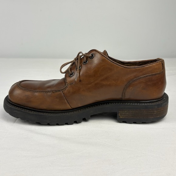 VTG 90s/Y2K Kenneth Cole Platform Moc Toe Oxford Shoes Chunky Lug Soles 8M Brown main image 8